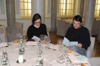 Momenti della cena a Monfalcone (offerta dalla Scuola di Alta Cucina di Monfalcone dello IAL-CISL)